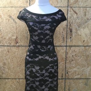 Black Lace Midi Dress